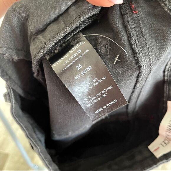 Eitenne Marcel Black Stud Denim Skinny Jeans 25 - Picture 6 of 6
